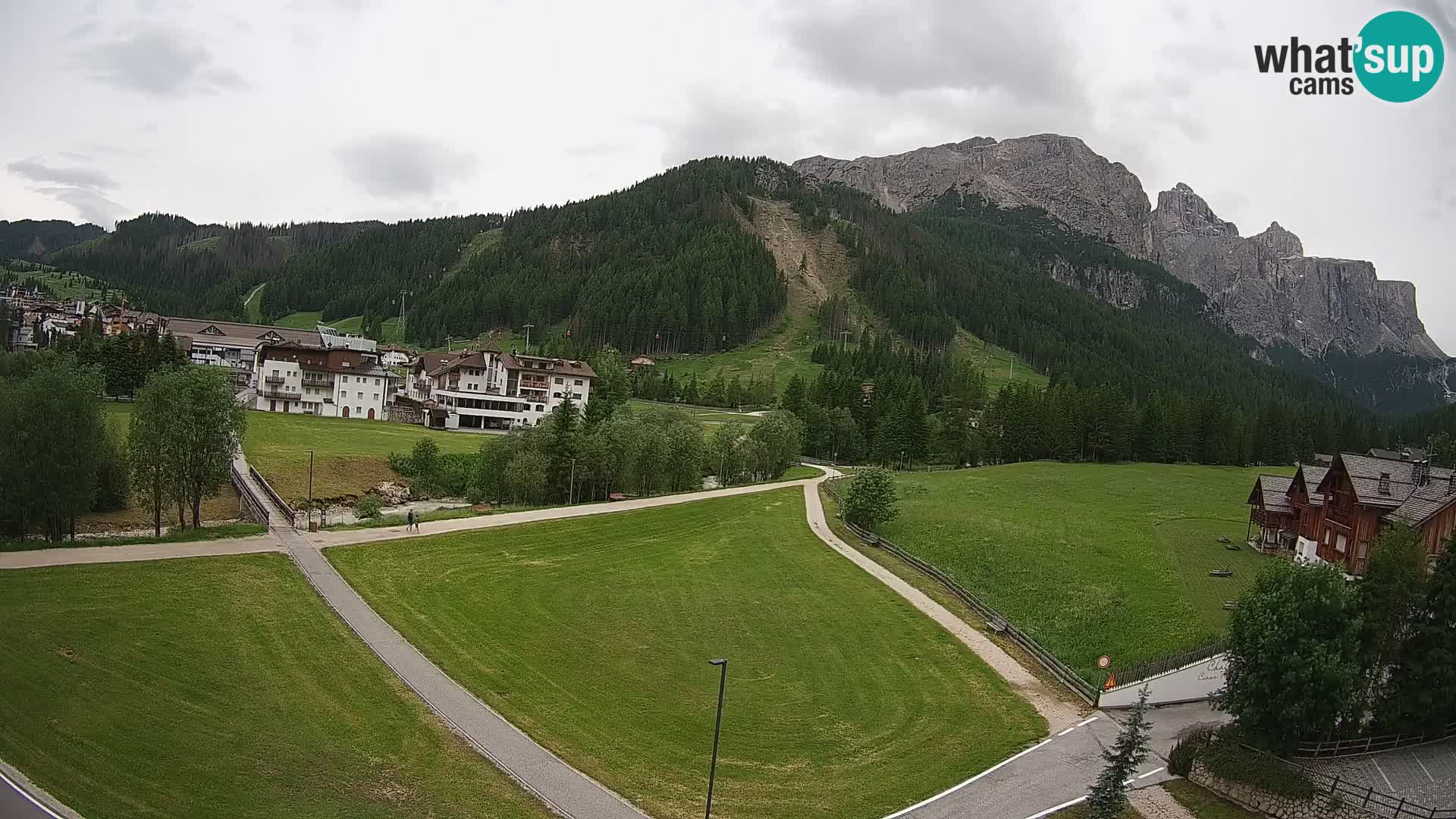 Webcam Corvara | Vista spettacolare Gruppo del Sella