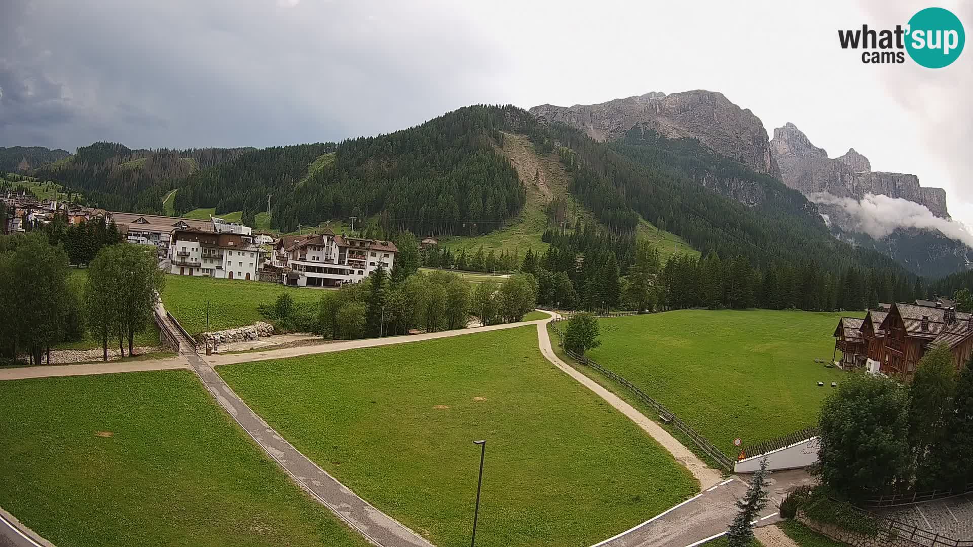 Webcam Corvara in Badia: Spectacular Views of the Sella Group