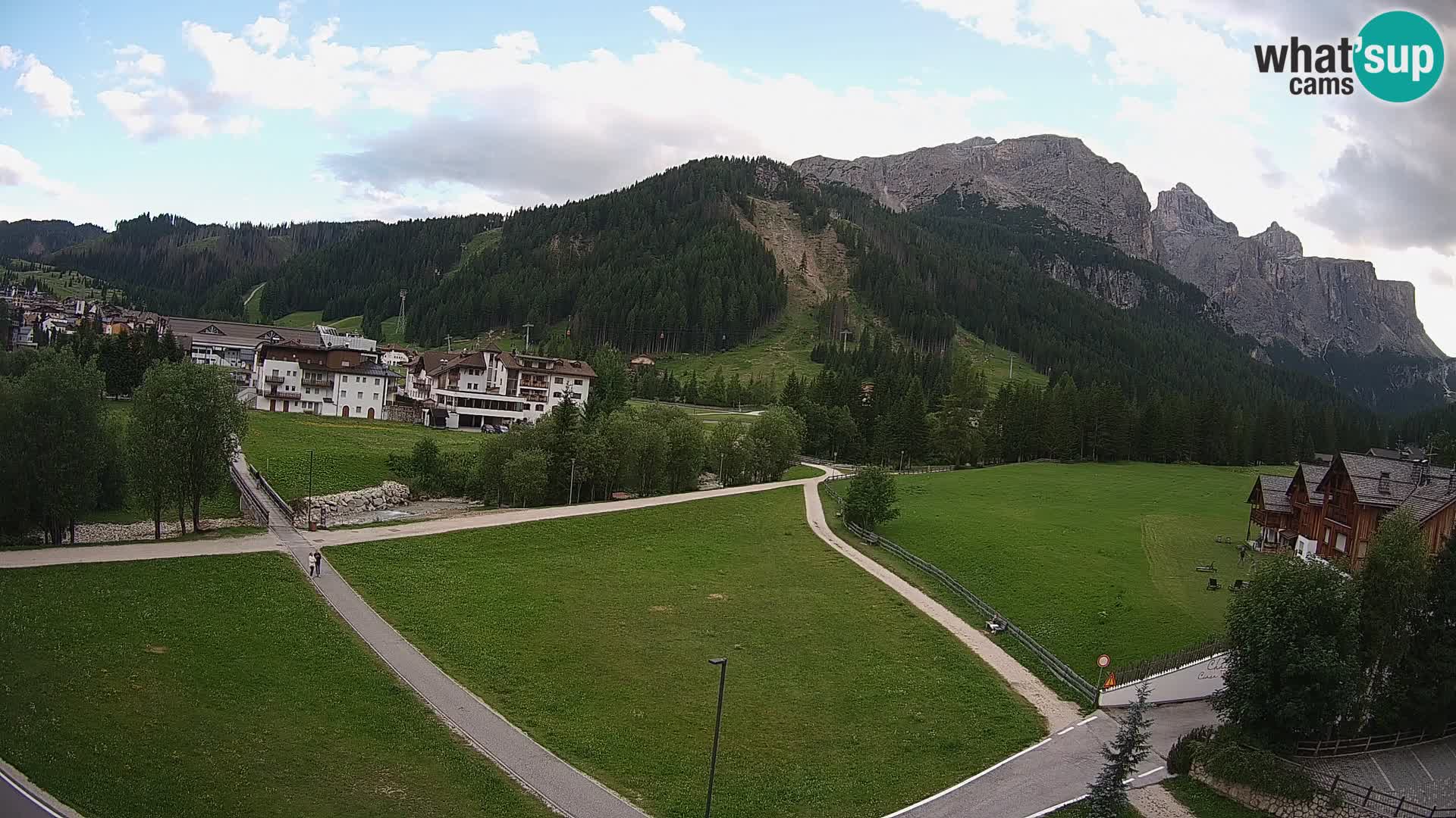 Webcam Corvara | Vista spettacolare Gruppo del Sella