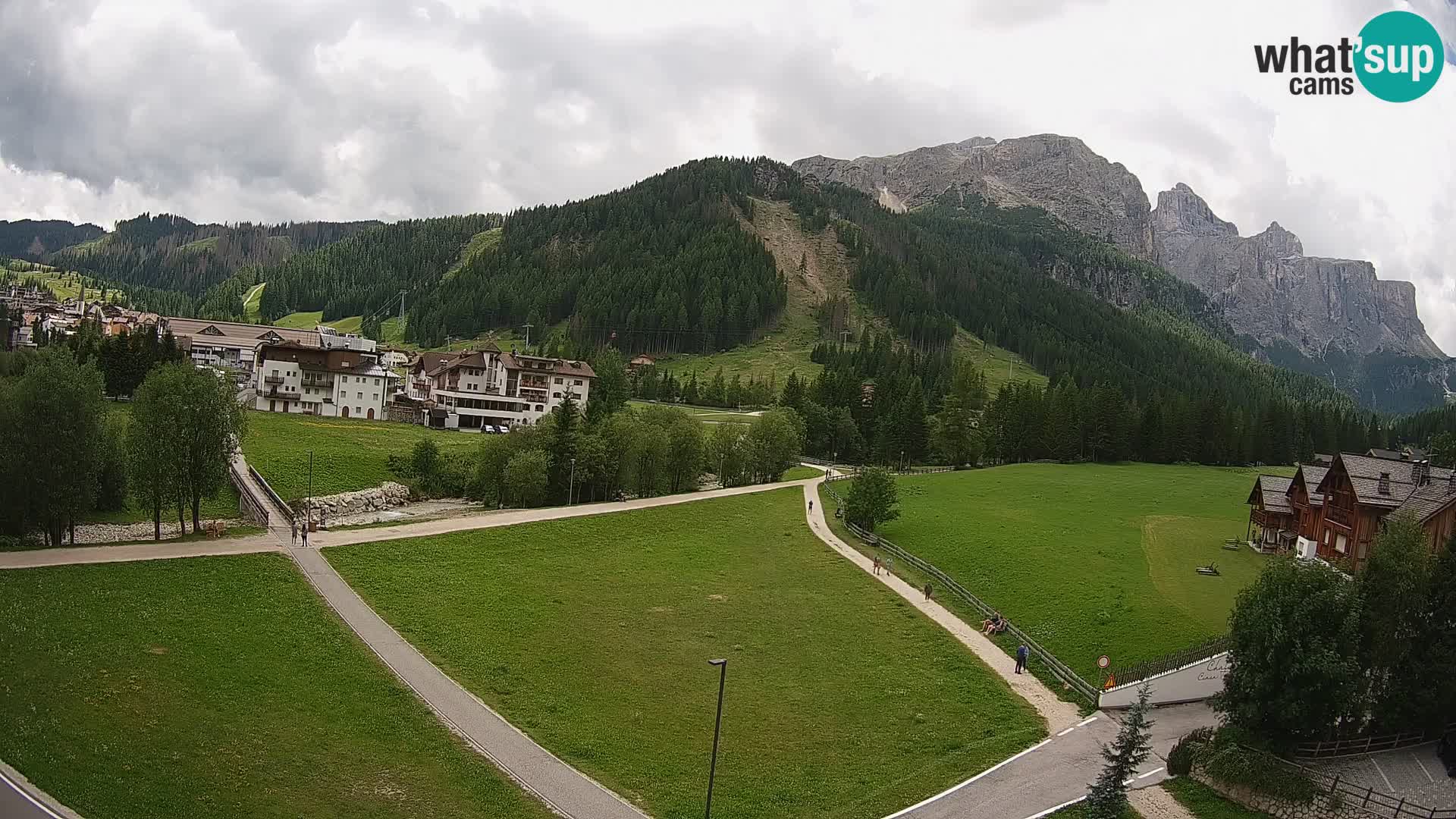 Webcam Corvara in Badia: Spectacular Views of the Sella Group