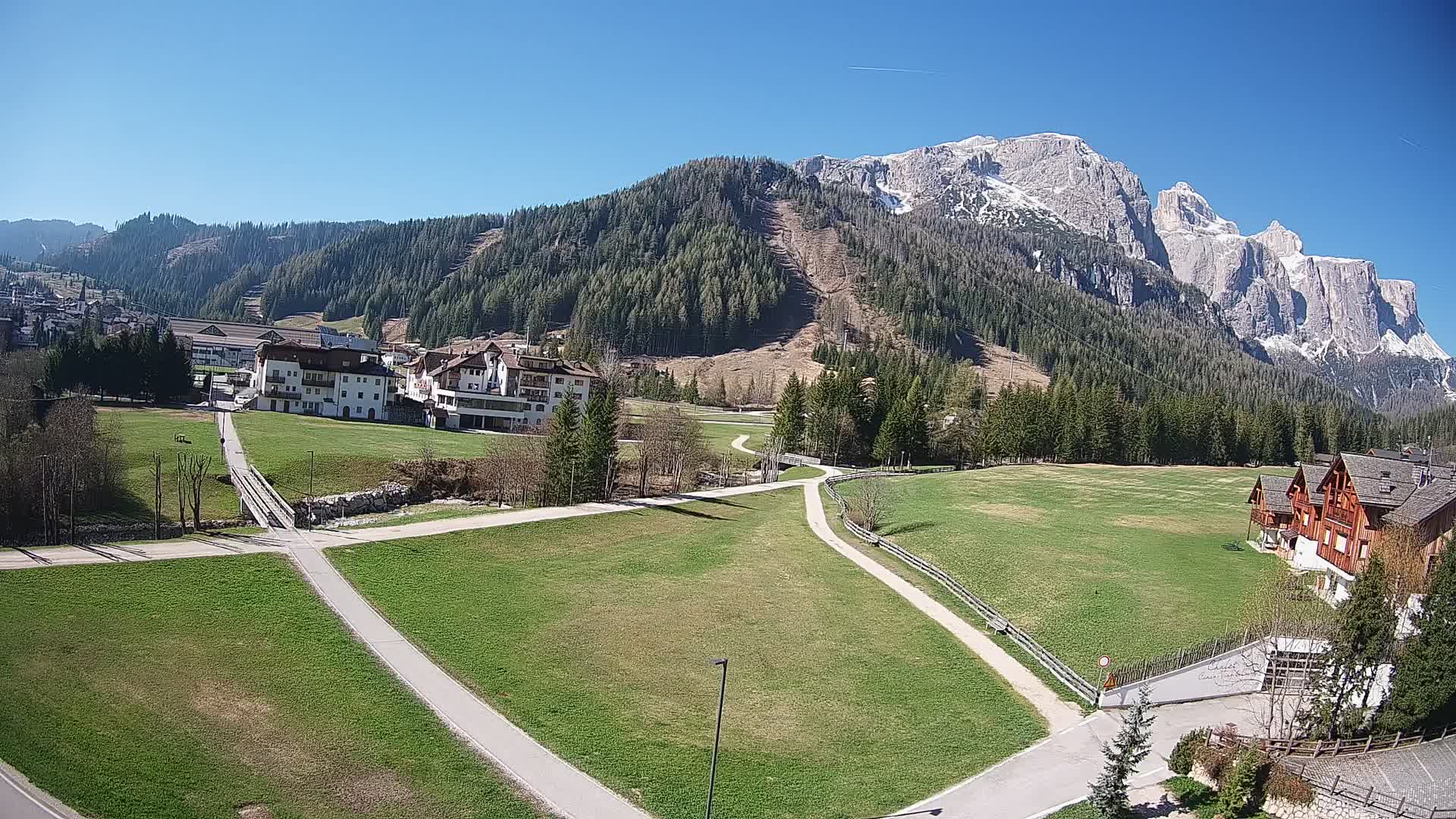 Webcam Corvara | Vista spettacolare Gruppo del Sella