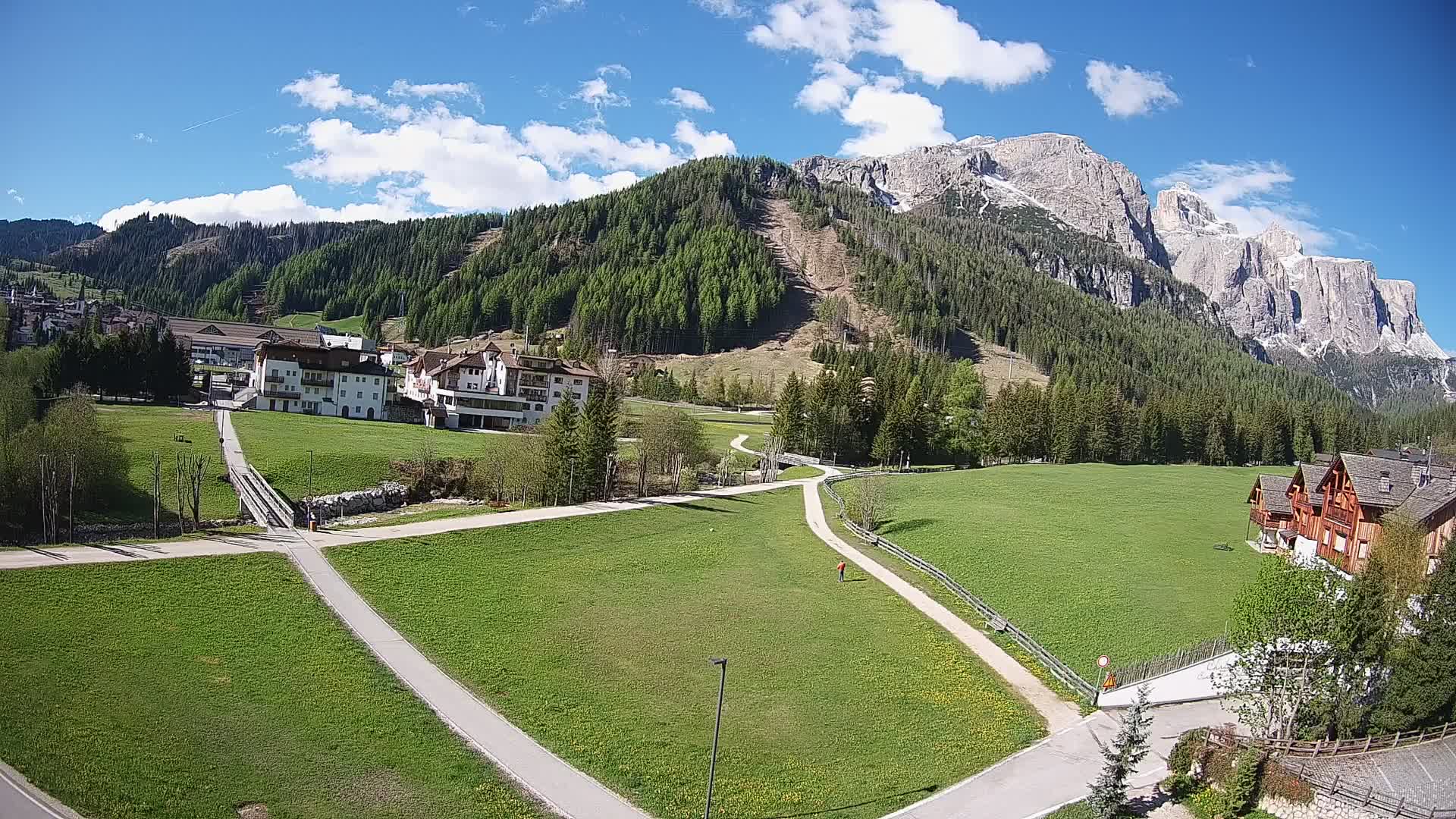 Webcam Corvara | Vista spettacolare Gruppo del Sella
