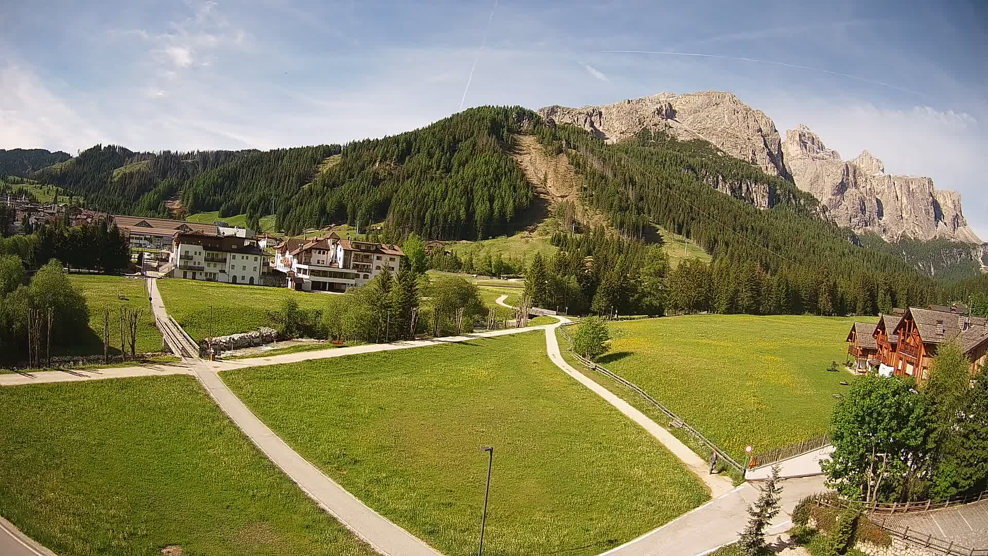 Webcam Corvara | Vista spettacolare Gruppo del Sella
