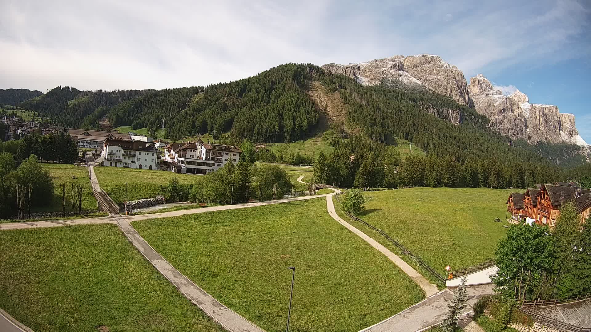 Webcam Corvara | Vista spettacolare Gruppo del Sella