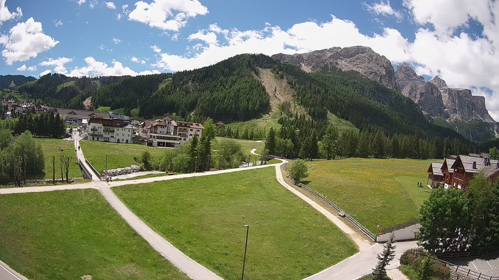 Webcam Corvara | Vista spettacolare Gruppo del Sella