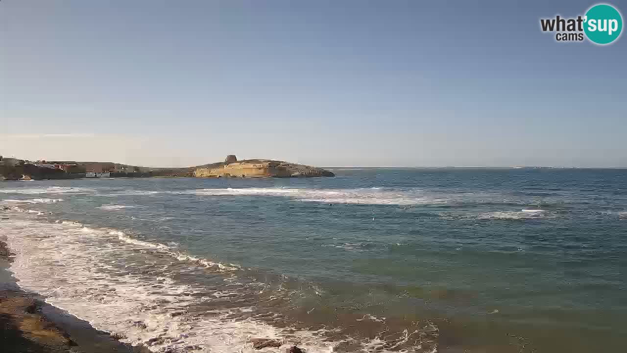 Sarchittu spletna kamera: Neposredni pogledi na osupljive plaže na Sardiniji, Italija