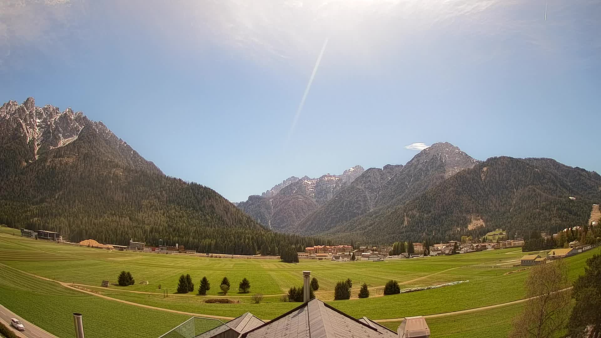Webcam Toblach Dolomites – View from Hotel Rosengarten