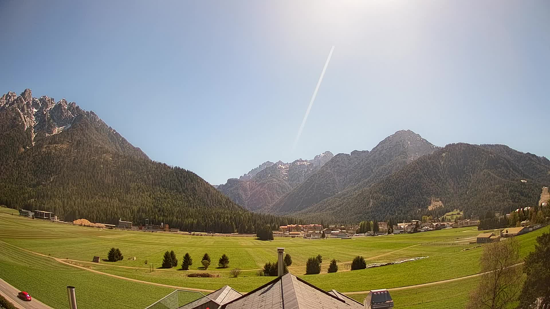 Webcam Toblach Dolomites – View from Hotel Rosengarten