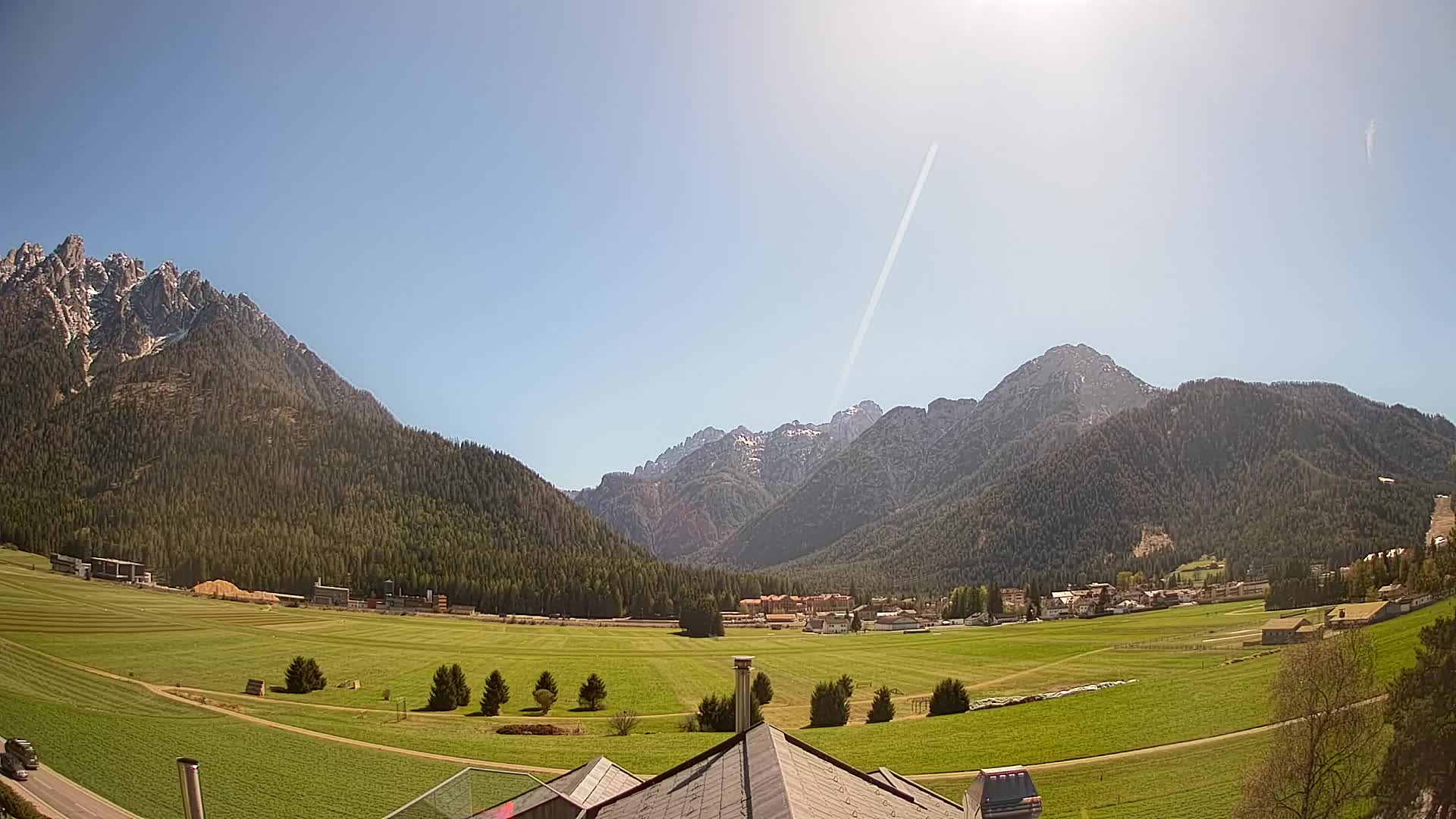 Webcam Toblach Dolomites – View from Hotel Rosengarten