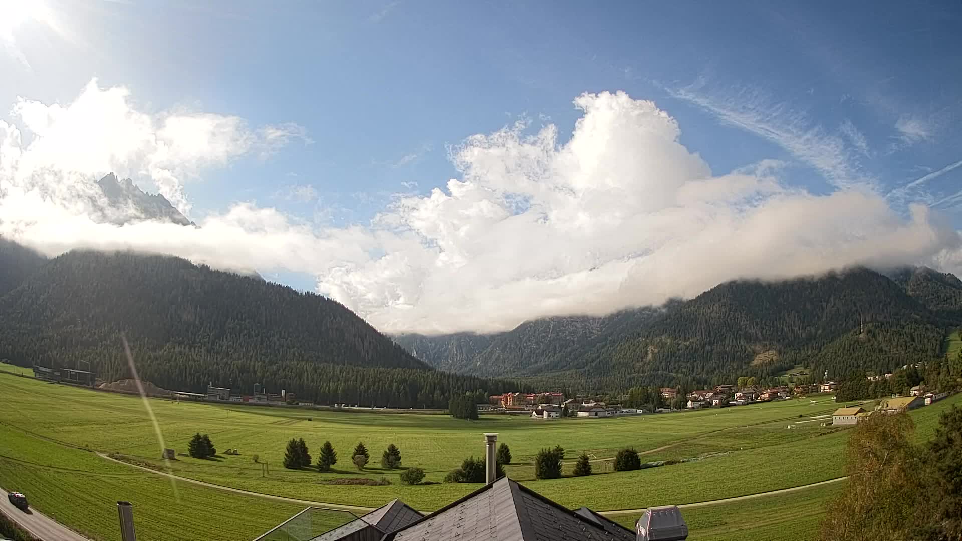 Webcam Toblach Dolomites – View from Hotel Rosengarten