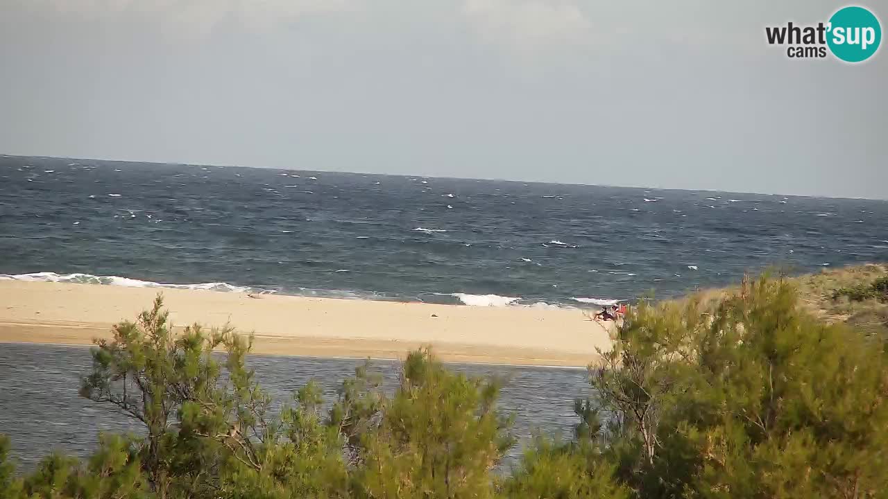 Spletna kamera Chia – Pogled v živo na plažo Su Giudeu