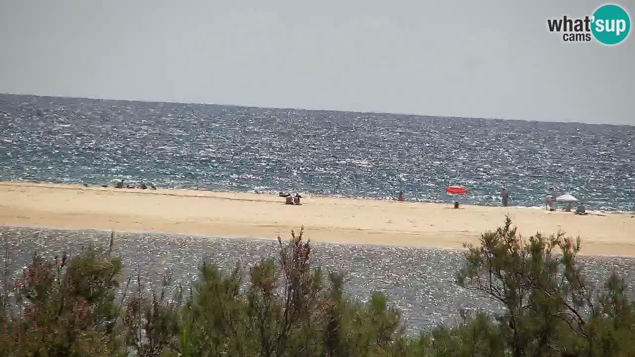 Webcam Chia – Vue en direct de la plage Su Giudeu