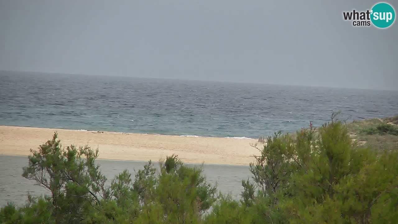 Webcam Chia – Vue en direct de la plage Su Giudeu