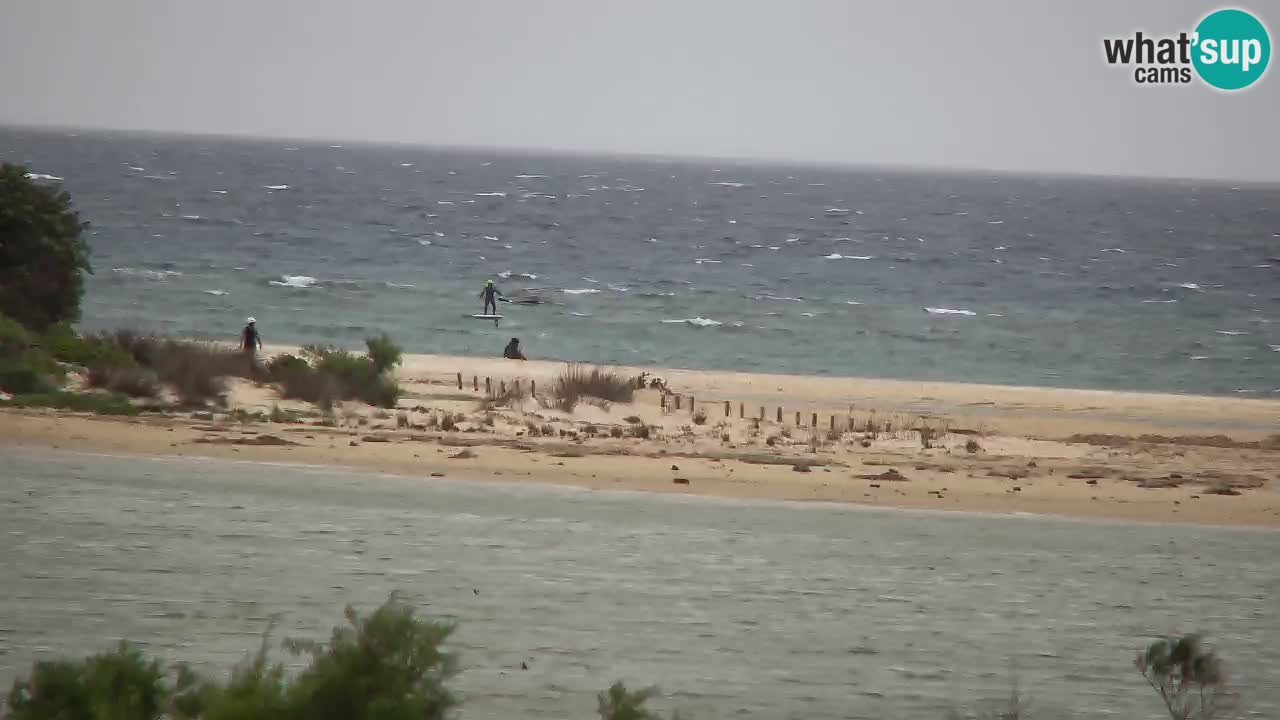 Webcam Chia – Vue en direct de la plage Su Giudeu