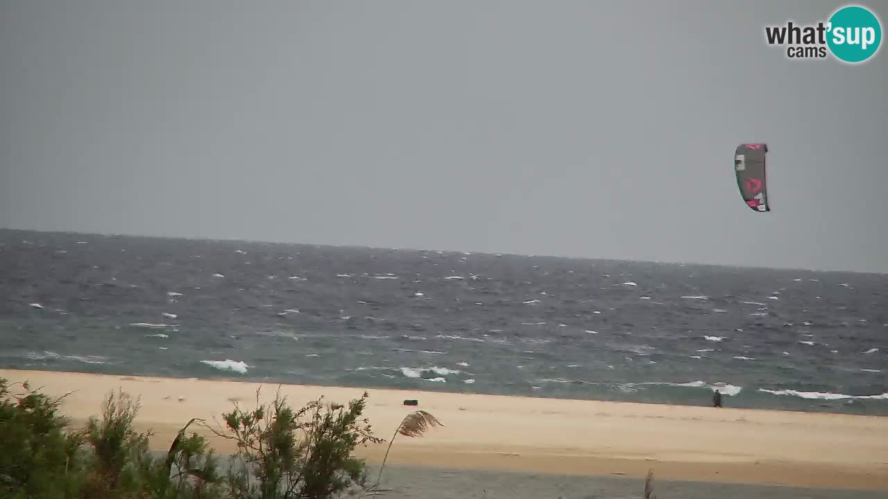 Webcam Chia – Vue en direct de la plage Su Giudeu