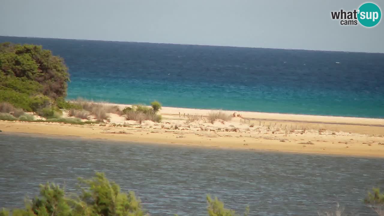 Webcam Chia – Vue en direct de la plage Su Giudeu