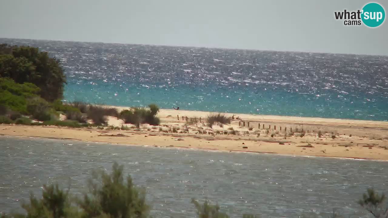 Webcam Chia – Vue en direct de la plage Su Giudeu