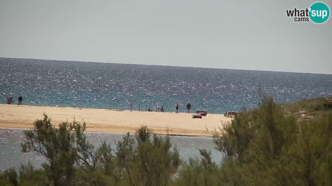 Spletna kamera Chia – Pogled v živo na plažo Su Giudeu