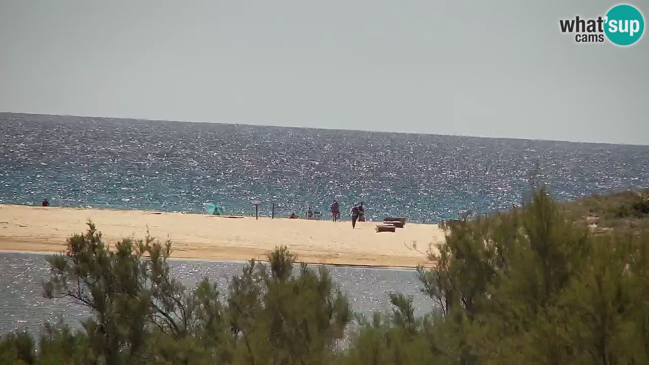 Webcam Chia – Vue en direct de la plage Su Giudeu