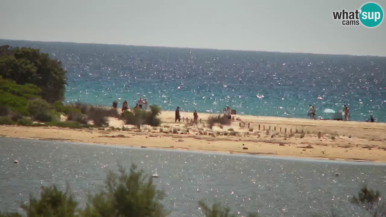 Webcam Chia – Vue en direct de la plage Su Giudeu