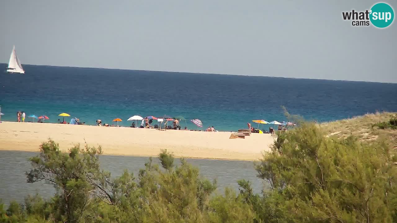 Webcam Chia – Vue en direct de la plage Su Giudeu