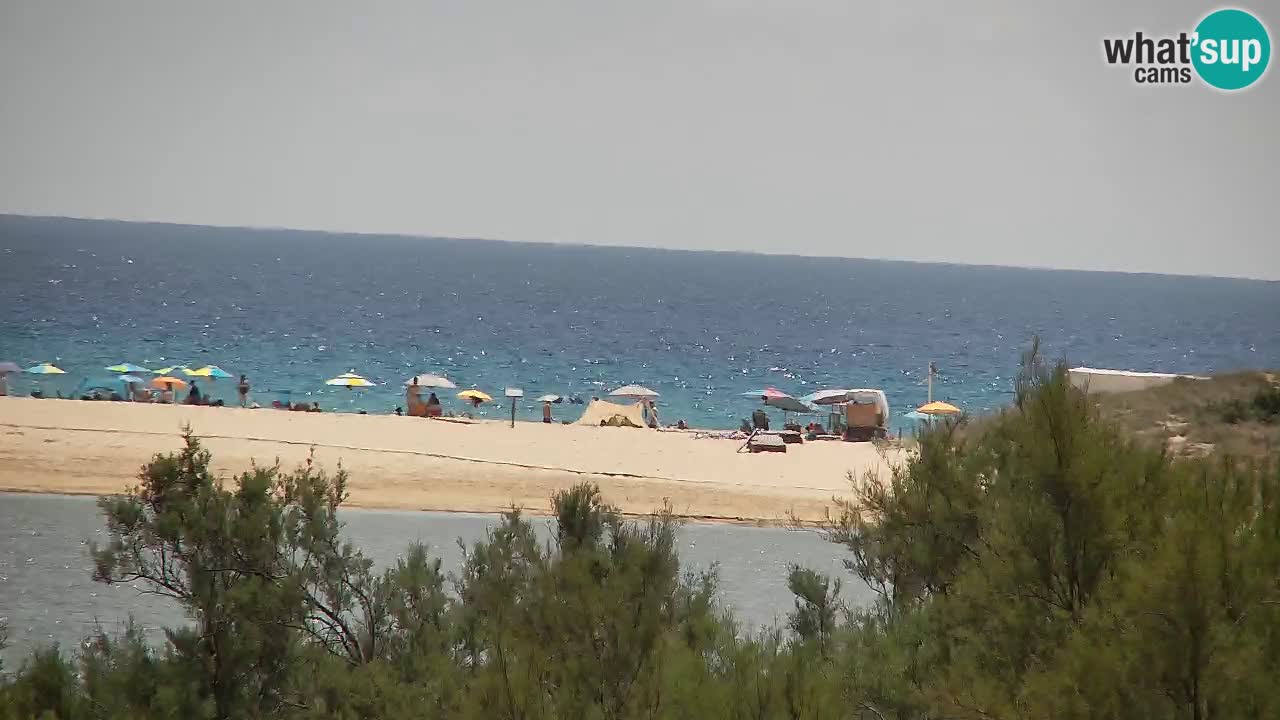 Webcam Chia – Vue en direct de la plage Su Giudeu