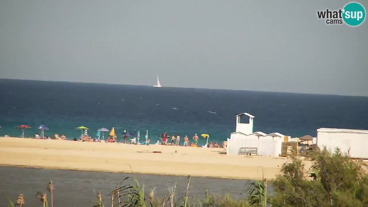 Webcam Chia – Vue en direct de la plage Su Giudeu