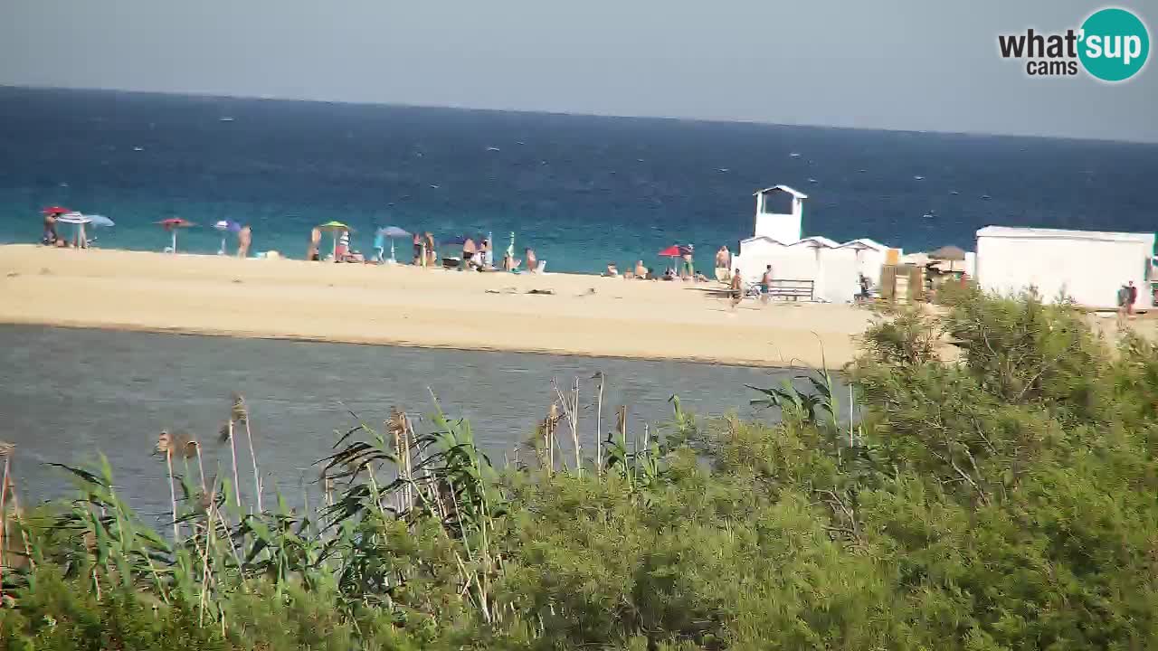 Webcam Chia – Vue en direct de la plage Su Giudeu