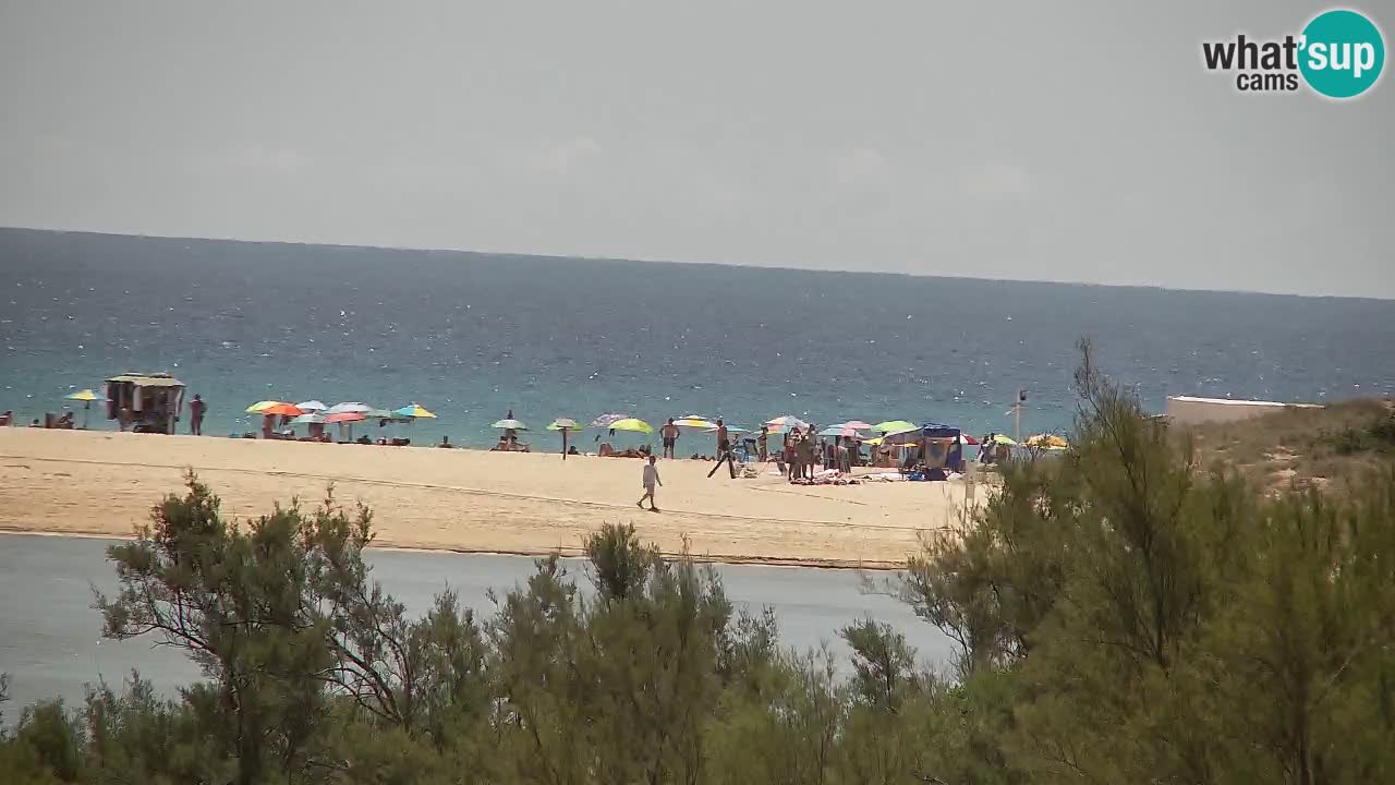 Webcam Chia – Vue en direct de la plage Su Giudeu