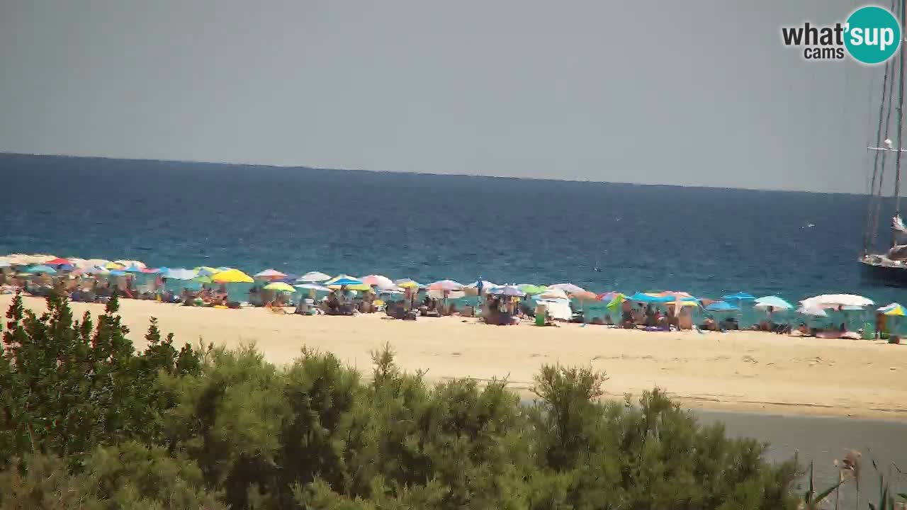 Webcam Chia – Vue en direct de la plage Su Giudeu