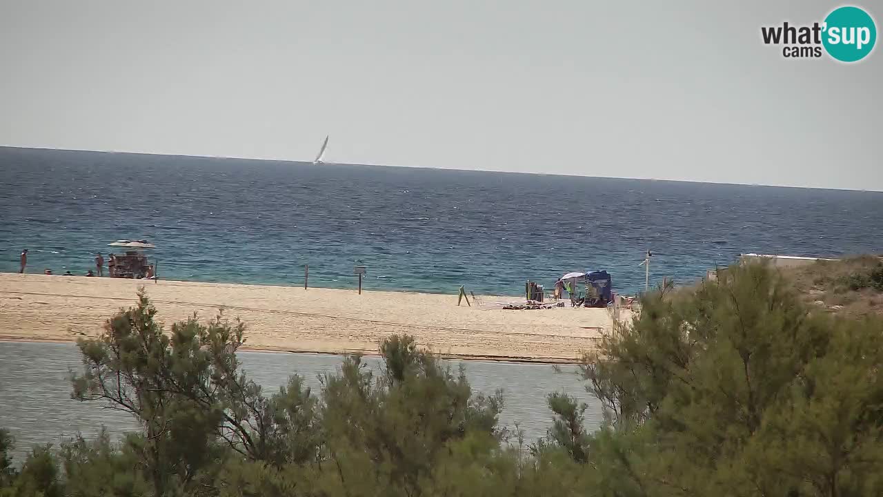 Webcam Chia – Vue en direct de la plage Su Giudeu