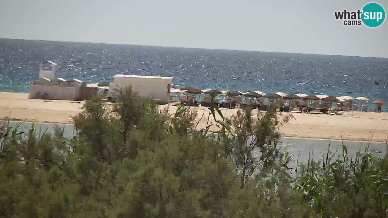 Webcam Chia – Vue en direct de la plage Su Giudeu