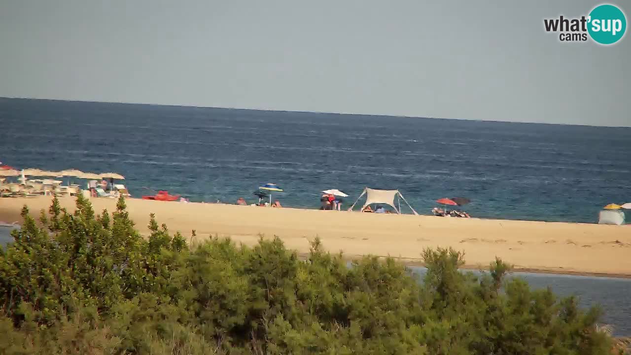 Webcam Chia – Vue en direct de la plage Su Giudeu