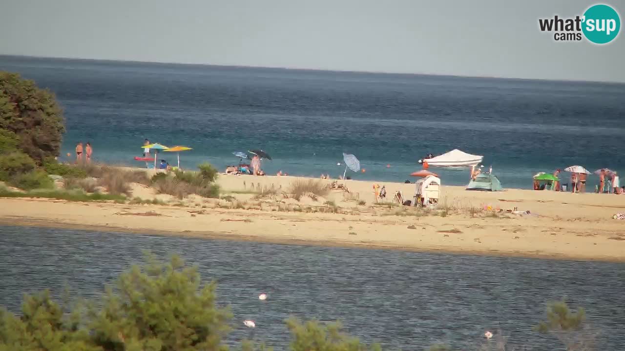 Spletna kamera Chia – Pogled v živo na plažo Su Giudeu