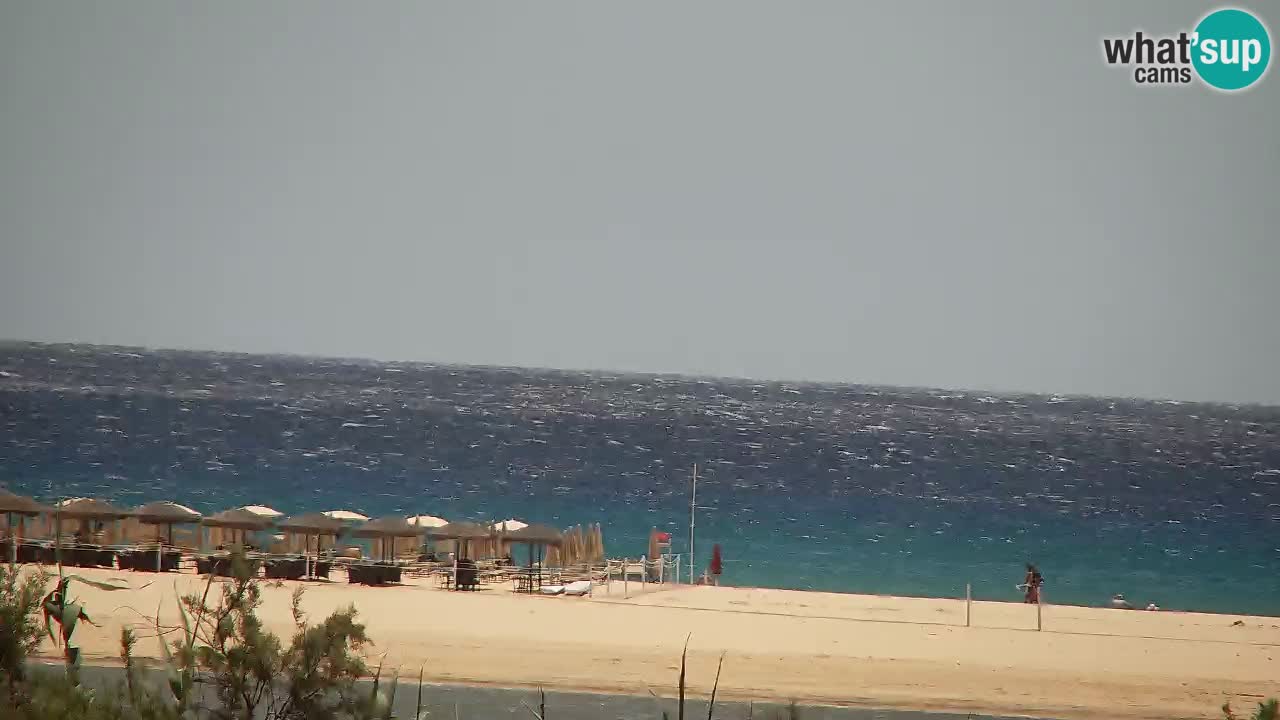 Webcam Chia – Vue en direct de la plage Su Giudeu
