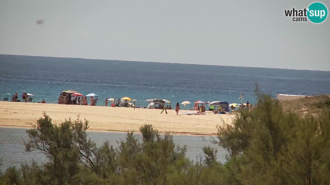 Webcam Chia – Vue en direct de la plage Su Giudeu