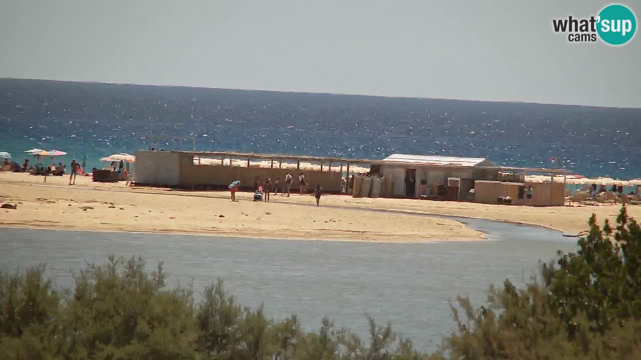Webcam Chia – Vue en direct de la plage Su Giudeu