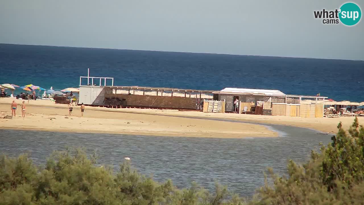 Webcam Chia – Vue en direct de la plage Su Giudeu