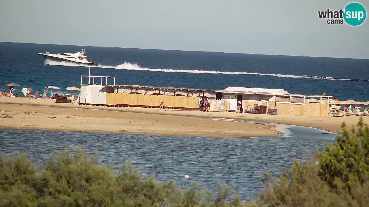 Webcam Chia – Vue en direct de la plage Su Giudeu