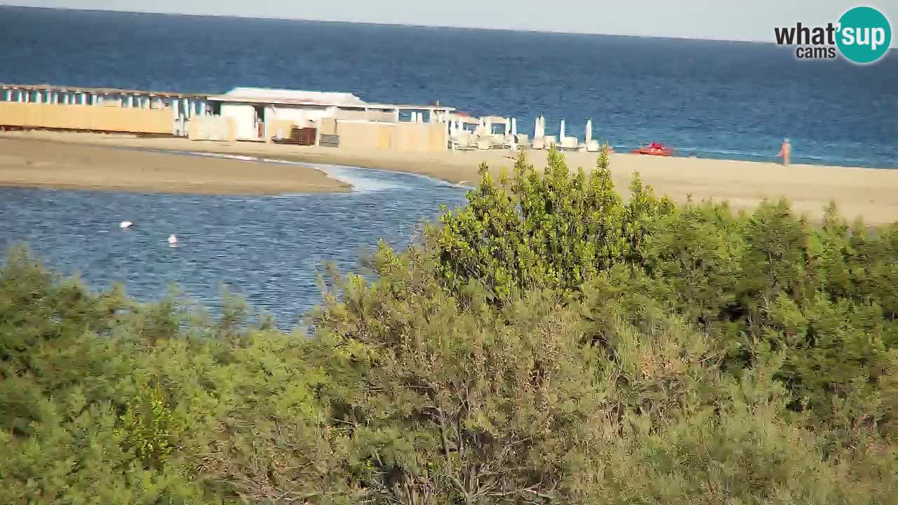 Spletna kamera Chia – Pogled v živo na plažo Su Giudeu