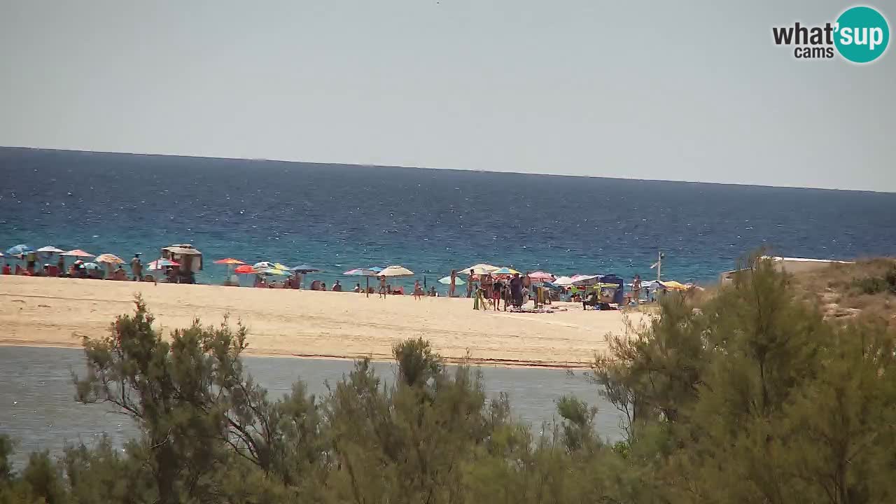 Webcam Chia – Vue en direct de la plage Su Giudeu