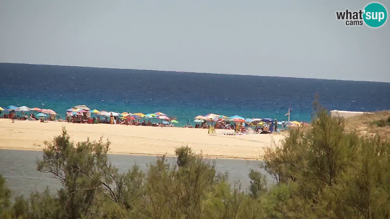 Webcam Chia – Vue en direct de la plage Su Giudeu