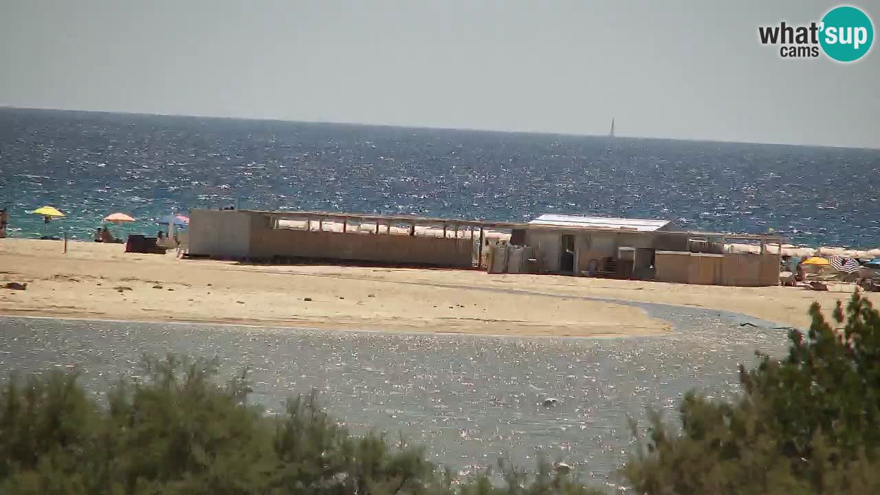 Webcam Chia – Vista en directo de la playa Su Giudeu