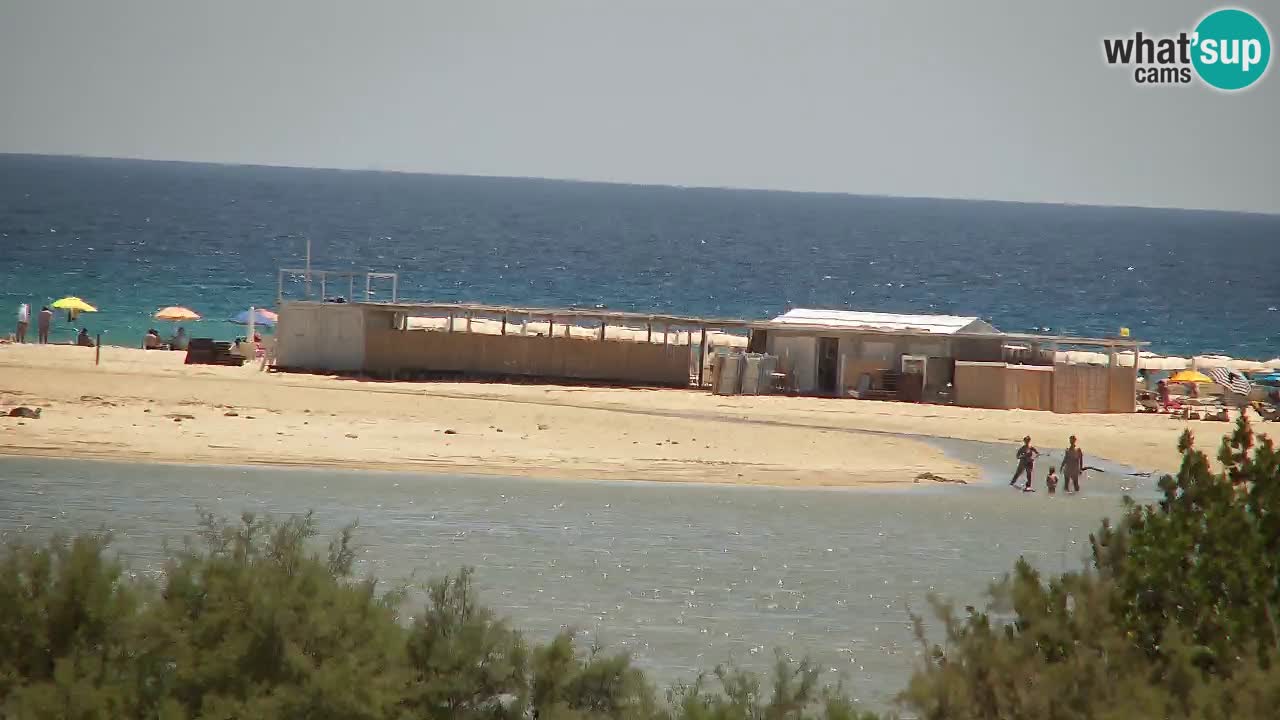 Webcam Chia – Vue en direct de la plage Su Giudeu