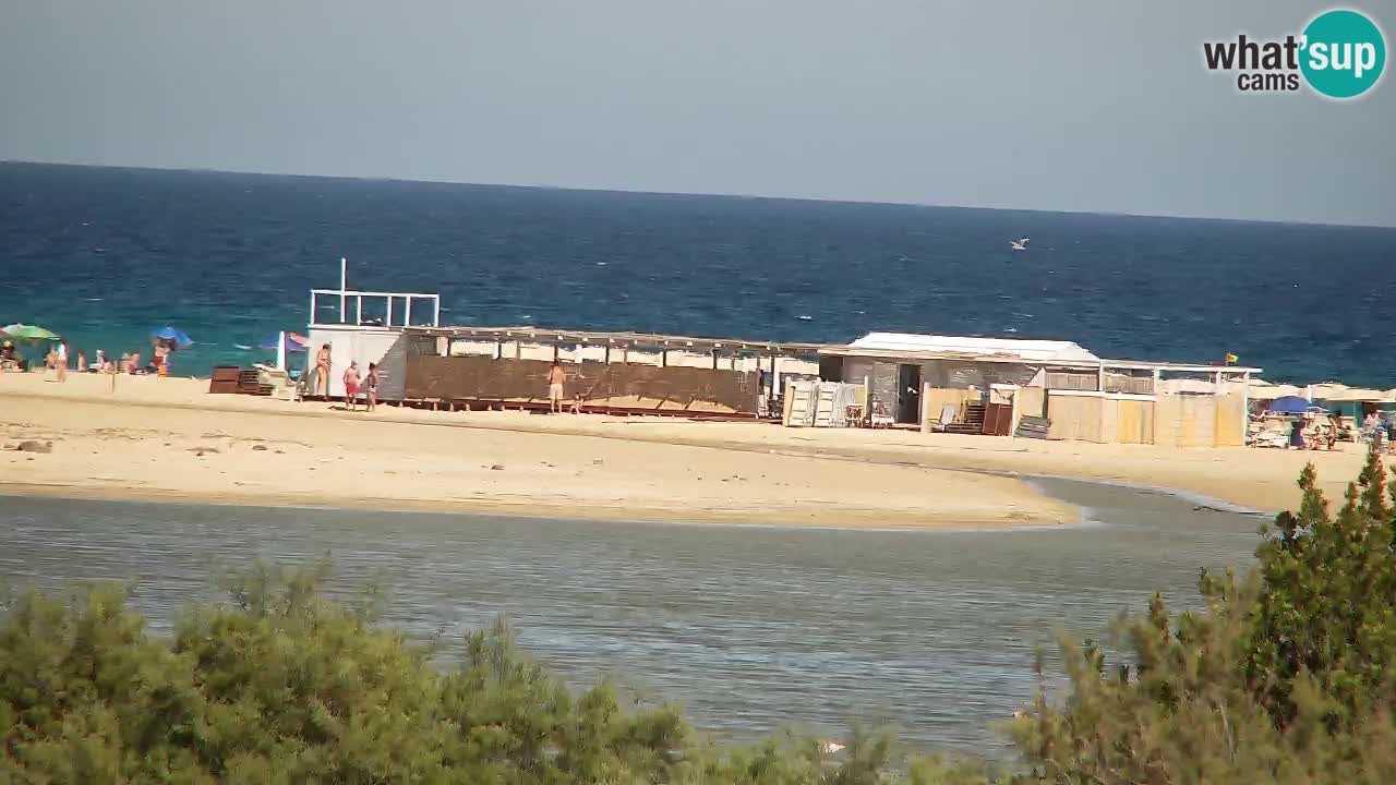Webcam Chia – Vue en direct de la plage Su Giudeu