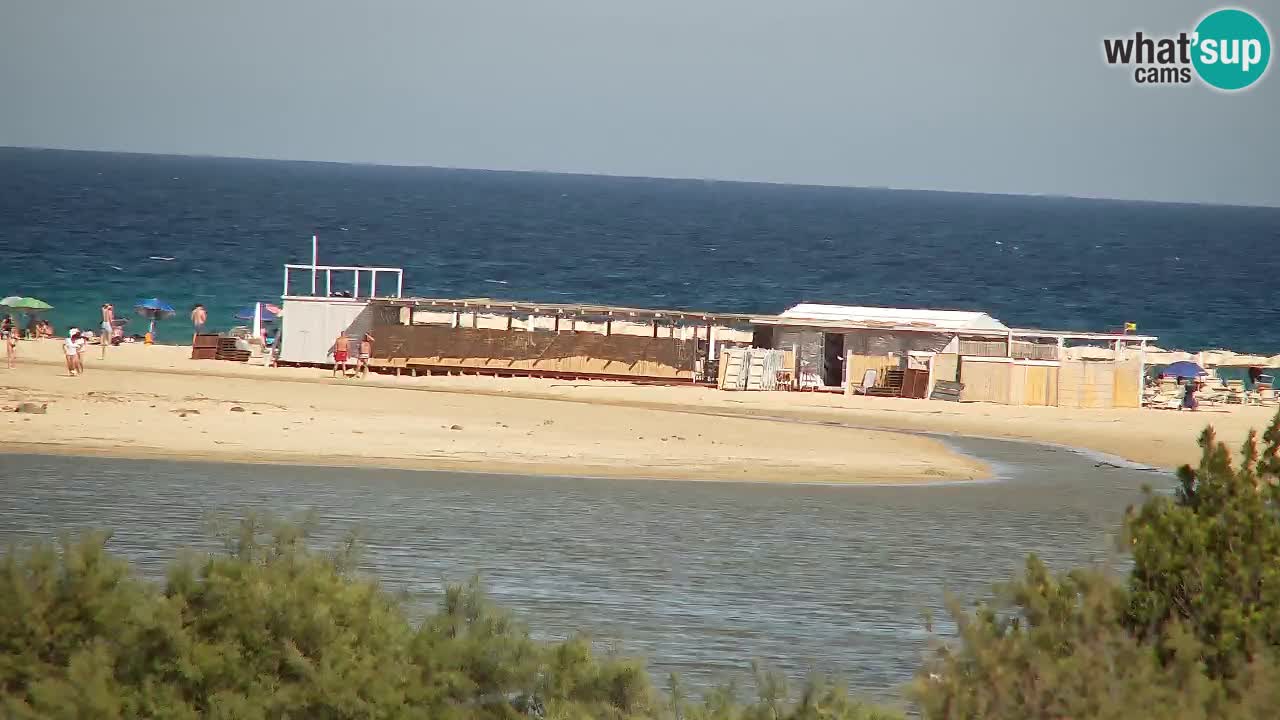Webcam Chia – Vue en direct de la plage Su Giudeu