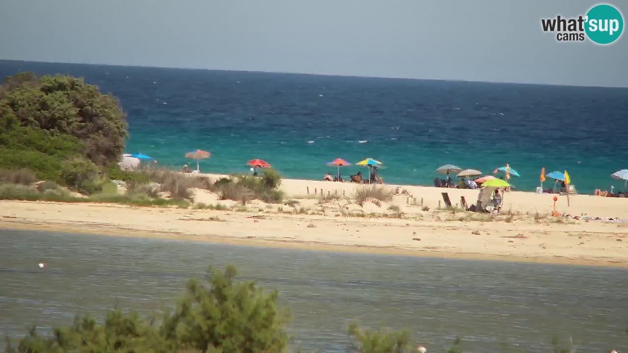 Spletna kamera Chia – Pogled v živo na plažo Su Giudeu