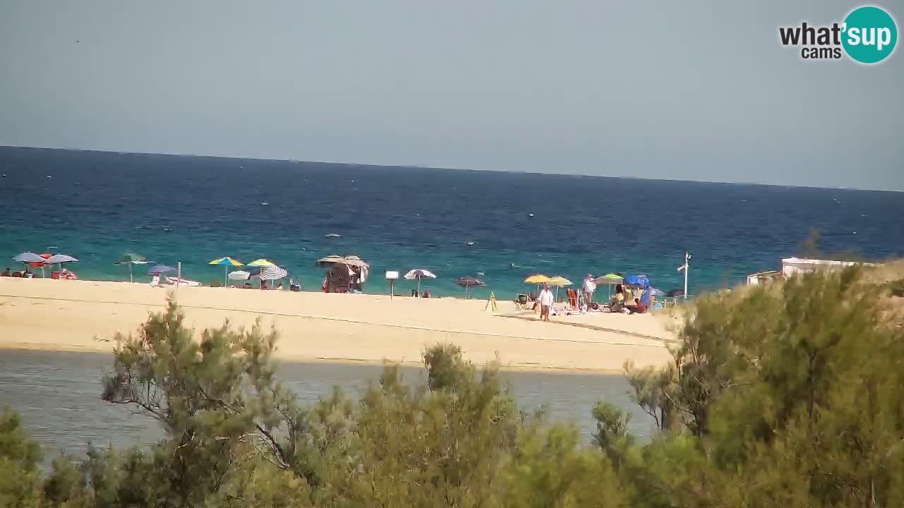 Webcam Chia – Vue en direct de la plage Su Giudeu