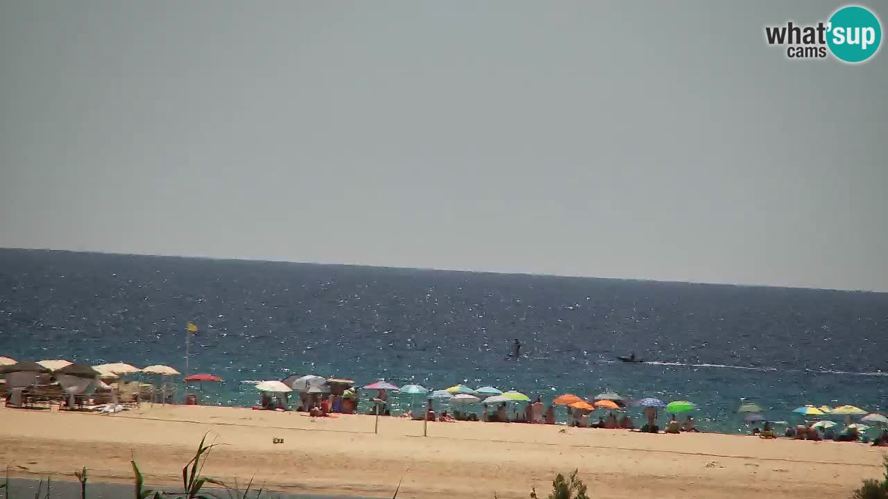 Webcam Chia – Vue en direct de la plage Su Giudeu