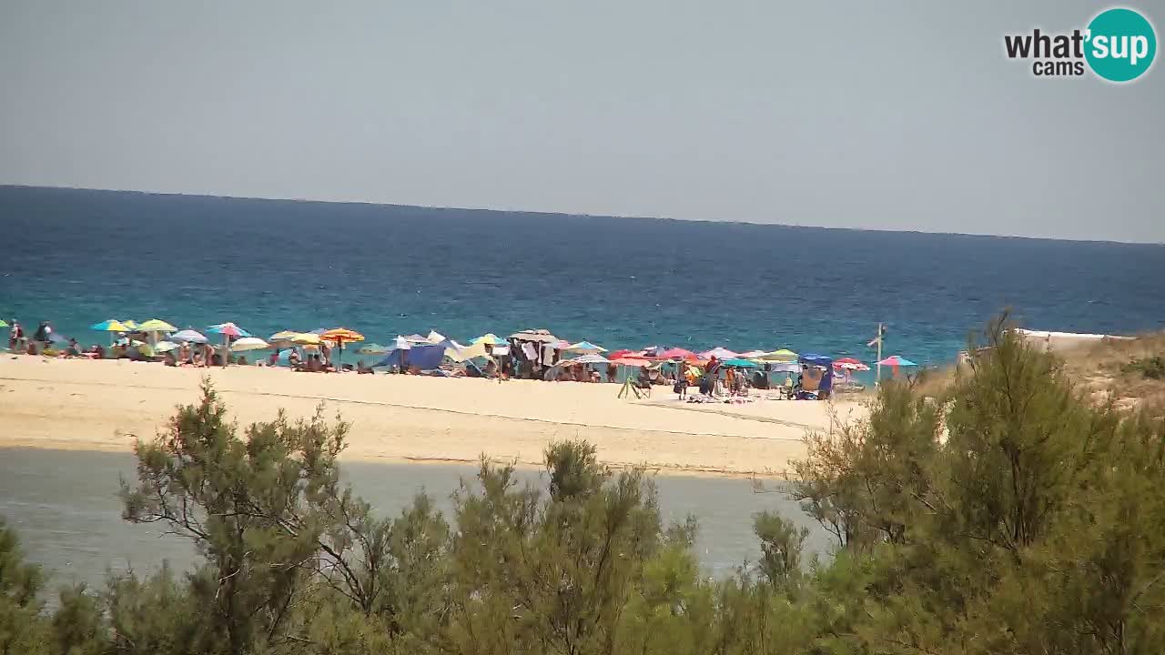 Webcam Chia – Vue en direct de la plage Su Giudeu